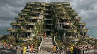 Thumbnail: A 120-Year-Abandoned Seaside Resort Reimagined as a Castle | AI Home Renovation Time lapse
