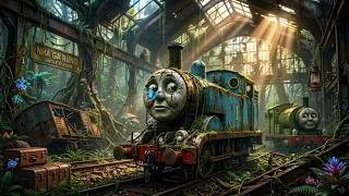 Thumbnail: ASMR Train Restoration 😱 – Abandoned Thomas Train Found in a Mysterious Forest Garage | Full Rebuild
