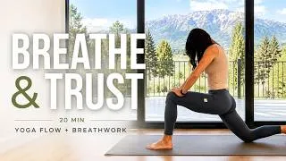 Thumbnail: Breathe & Trust | 20 Min Christ-Centered Yoga Flow + Breathwork for Peace & Surrender