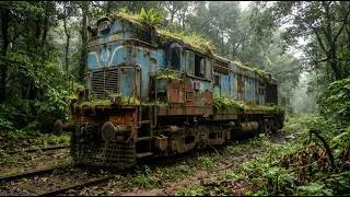 Thumbnail: Extreme Train Restoration 🚂 – Rusted Engine Rebuilt in Nature | ASMR Full Process