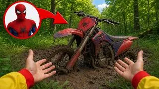 Thumbnail: FIRST Start of Abandoned SPIDER-MAN Motorcycle | POV Test Driving Forgotten Spider-Man Pit Bike