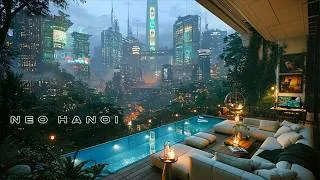 Thumbnail: Neo Hanoi - Solarpunk Ambient Music for Tropical Rainy Evenings