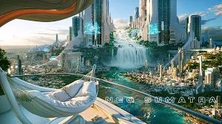 Thumbnail: Neo Sumatra - Cozy Solarpunk Ambient Music (Day & Night)