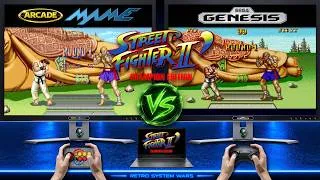 Thumbnail: Street Fighter II: Champion Edition 🎮 Arcade vs Sega Genesis (Mega Drive) | Comparison