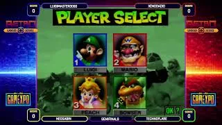 Thumbnail: LUIGIMASTER vs XenoDadio vs NeoSabin vs TechnoFlare (SF) - Mario Kart 64 - Utah Retro GamExpo 2026