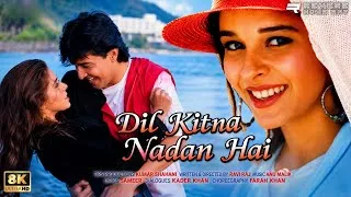 Thumbnail: Dil Kitna Nadan Hai - Kumar Sanu | Raja, Raageshwari | Anu Malik | 90s Bollywood Song | 8K