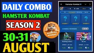 Thumbnail: HAMSTER KOMBAT GAMEDEV DAILY COMBO | HAMSTER KOMBAT DAILY COMBO | 30-31 AUGUST HAMSTER DAILY COMBO