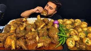 Thumbnail: Spicy Mutton Curry & Egg Curry Mukbang | Giant Desi Food Feast | ASMR Eating Show