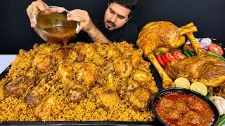 Thumbnail: Chicken Biryani & Giant Mutton Legs Mukbang | Extra Gravy Eating Show | ASMR Food Feast