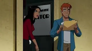 Thumbnail: Lois Lane & Perry White Fight About Her Expose on Lex Luthor- SUPERMAN: DOOMSDAY (2007). DCAU.