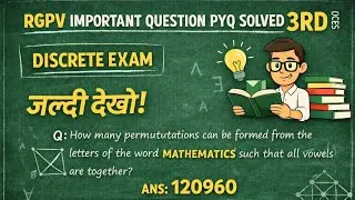 Thumbnail: How Many Permutations Can Formed from the Word MATHEMATICS Such That All Vowels Are Together? | RGPV