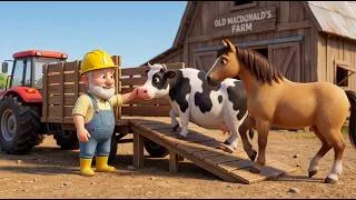 Thumbnail: Old MacDonald Had a Farm 🐄 | Kids Learning Animal Sounds