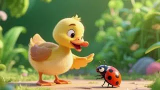 Thumbnail: Duckling and the Tiny Ladybug 🐥🐞🌸 | Cute Garden Adventure Song for Kids | Nursery Rhymes