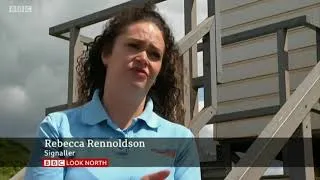 Thumbnail: The female railway signallers on the Cumbrian coast line - BBC Look North, Fri 18/06/21