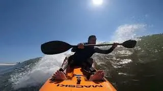Thumbnail: Macski Phoenix Waveski, Hurricane Erin 2025 Surf Session at Gilgo Beach, NY