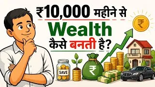 Thumbnail: ₹10,000/Month से Wealth कैसे बनती है? | Complete Wealth Building Roadmap