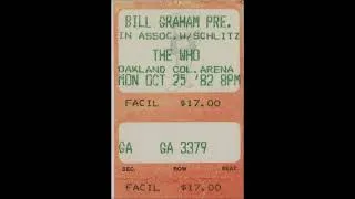 Thumbnail: The Who - Oakland Alameda Coliseum Arena,  Oakland, CA  October 25, 1982