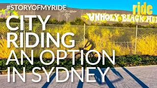 Thumbnail: Cycling in the city, Sydney: Bike path review / riding option (not Centennial Park!) #StoryOfMyRide