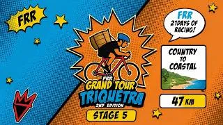 Thumbnail: FRR Grand Tour Triquetra Stage 5 LIVE | Country to Coastal 47km | 21 Days of Racing! - RideandRazz