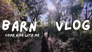 Thumbnail: TRAIL RIDE WITH ME • Around the Barn & Trailering to the Park  // EQUESTRIAN VLOG