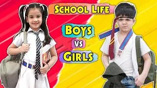 Thumbnail: School Life 🏫 Boys vs Girls | Ridhu Pidhu