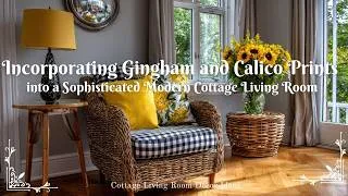 Thumbnail: Incorporating Gingham and Calico Prints into a Sophisticated Modern Cottage Living Room