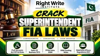 Thumbnail: Crack FIA SUPERINTENDENT Laws 2026 On Fingertips | Explained By M. Imran ( Right Write Institute)
