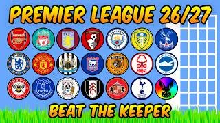 Thumbnail: Beat The Keeper - Premier League 2026/27 - Algodoo Marble Race