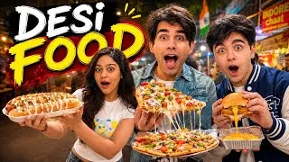 Thumbnail: Trying DESI FOOD with my Brother & Sister | Rimorav Vlogs