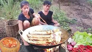 Thumbnail: Survival Skills: Today we Cook Big Fish with  Eggs for jungle food