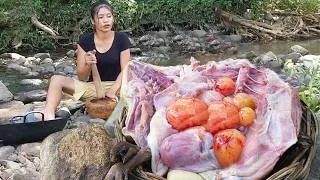 Thumbnail: Survival Skills: Cooking Big Chickens Soup with spicy recipe & Yummy Yummy