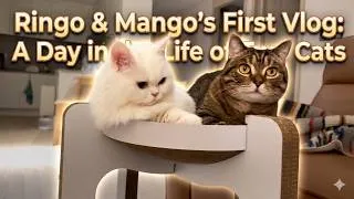Thumbnail: Ringo & Mango’s First Vlog: A Day in the Life of Two Cats🤎🤍