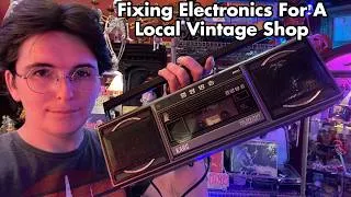 Thumbnail: Random Bits 0353: Fixing Broken Electronics. KABC Radio,  Audio Technica, Hitachi Capstan Trouble