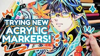 Thumbnail: TRYING NEW ACRYLIC MARKERS! | LANGUO🎨