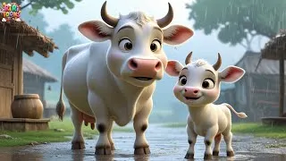 Thumbnail: Gaiya Meri Gaiya  | गैया मेरी गईया | Meri Gaiya Aur Barish | गैया मेरी और बारिश | Cow and Calf Rhyme