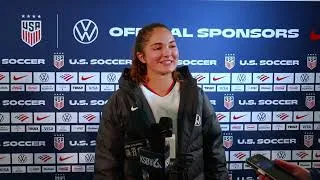 Thumbnail: USWNT Defender Reacts After USA vs Chile Match | Post Game Interview