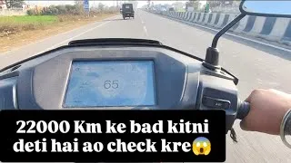 Thumbnail: After 22000 Km kitna milage deti hai ye gadi ao dekhte hai ai😱 @AtherEnergyElectric #milagetest #goo