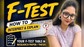 Thumbnail: Interpret and Write down F-TEST TABLES in the Easiest way! #researchpaperwriting #thesis #phd 