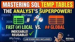 Thumbnail: Master Temporary Tables in SQL Server | Hands-On Guide