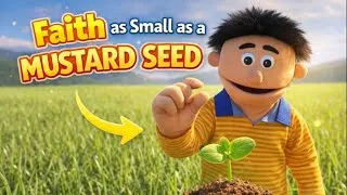 Thumbnail: 🎵 Faith as Small as a Mustard Seed – Puppet Bible Song for Kids 🌱