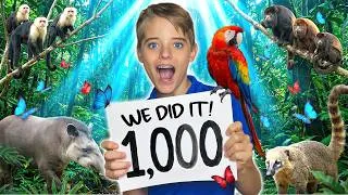 Thumbnail: Kids Mystery 1000 Animals Challenge Completed! 🐾🐵🐬 Family Costa Rica Jungle Adventure