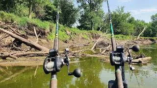 Thumbnail: A MONSTER Lives In This LOGJAM!!! (Fishing for my dinner)