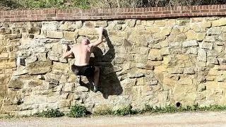 Thumbnail: Another attempt 🫣 #bouldering #climbing #boulder #climber #seafront #beach #workout #rockclimbing 