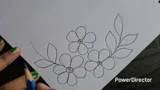 Thumbnail: Easy Flowers Drawing For Project Work || Border Design For School Project || Pencil Shading #drawing