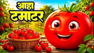 Thumbnail: आहा टमाटर - Aaha Tamatar Bada Mazedar | Hindi Nursery Rhymes For Children | Riya Rhymes