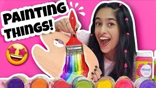 Thumbnail: Painting on Random Things!🎨🤩💕 | Riya's Amazing World