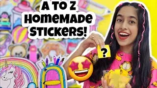 Thumbnail: A to Z Homemade Stickers!!!🤩💕✨️ | Riya's Amazing World