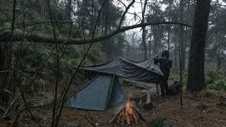 Thumbnail: HEAVY RAIN CAMPING | Solo Bushcraft Shelter Survival