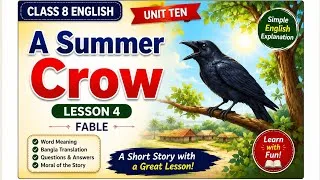 Thumbnail: Class 8 English | A Summer Crow | Unit 10 Lesson 4 | 2026