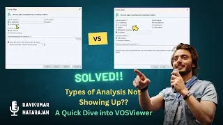 Thumbnail: (Solved) Unable to see all Types of Analysis in VOSViewer? | RIS | CSV | A Quick Dive in Demo.